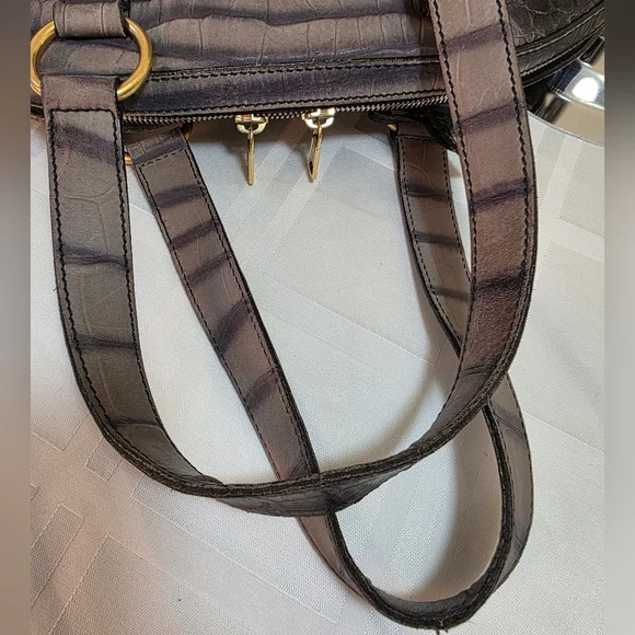 YSL Rive Gauche Embossed Suede Muse Bag. With COA. VGUC - Picture 6 of 14